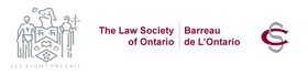 Law Society of Ontario emblem marking licensed legal practice in Ontario